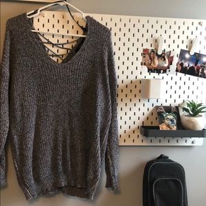 Blue and white sweater